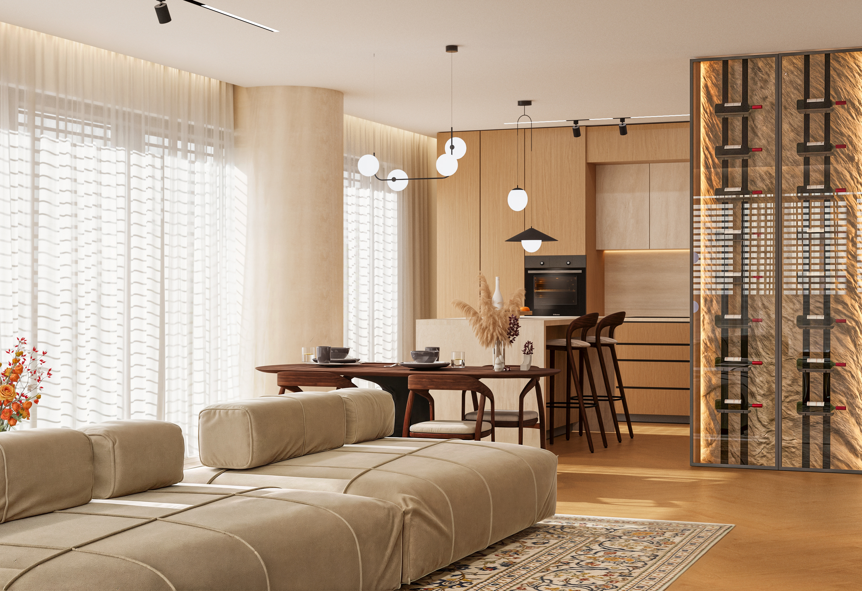 Living Room: Natural Warmth